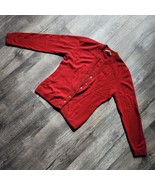 Saks Fifth Avenue Womens Cashmere Buttoned Cardigan Sweater Red Size Large - $34.64
