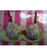 NEW SEXY VICTORIA&#39;S SECRET DREAM ANGELS EMBROIDERED LINED DEMI LACE BRA ... - $885.63 MXN