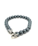 David Yurman Hematite Spiritual Beads Bracelet 8&quot; 8 mm Sterling Sil Esta... - €211,83 EUR