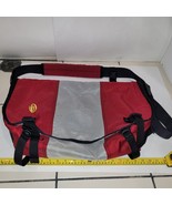 Timbuk2 Messenger Travel Bag Cross Body Shoulder Strap Red Gray Large 22&quot; - $76.44 CAD