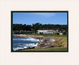 The 18th At Pebble Beach by Barbara Snyder California Golf Matted Print 5x7/8x10 - £15.56 GBP
