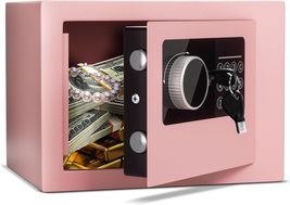 Compact 0.23 Cu Ft Digital Safe – Dual Access Steel Storage Box in Pink - $82.12
