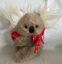 Hallmark &quot;Koko&quot; Koala Plush Toy Doll 1984 Vintage 8” EUC Red Heart And Bow - $14.99