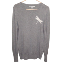 Old Navy Heather Gray Dragonfly Pullover Sweater Sz XL Lightweight Cotton Blend - £11.86 GBP