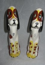 Vintage Tall Hound Dog Salt and Pepper Shakers  - £14.65 GBP