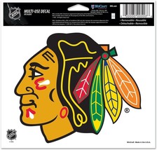 WinCraft NHL Chicago Blackhawks 20522091 Multi-Use Colored Decal, 5&quot; x 6&quot; - £5.44 GBP