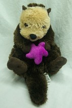 W Ild Republic Nice Soft Brown Sea Otter W/ Starfish 16&quot; Plush Stuffed Animal Toy - £14.64 GBP