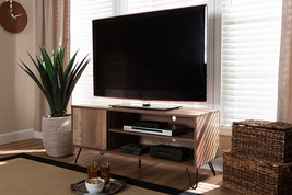 Nenet Rustic Oak Finished 1-Door Wood TV Stand - $230.00