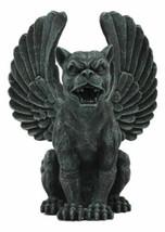 Winged Lioness Gargoyle Statue 6.5&quot;Tall Safari Giant Cat Feline Lion Notre Dame - £21.70 GBP
