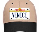 Venice California Novelty Khaki Mesh License Plate Hat - $26.09