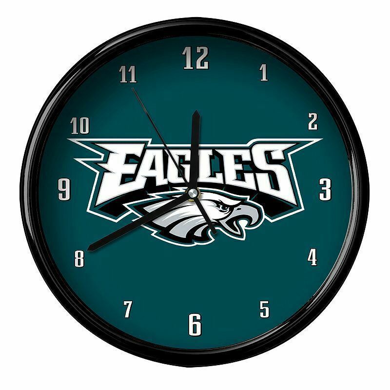 Primary image for Philadelphia Eagles Logo on 12" Round Wall Clock by WinCraft