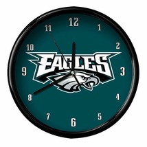 Philadelphia Eagles Logo on 12" Round Wall Clock by WinCraft - £28.96 GBP
