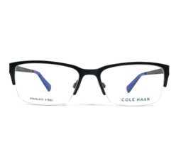 Cole Haan Eyeglasses Frames CH4004 001 BLACK Blue Rectangle Full Rim 55-17-140 - £31.66 GBP