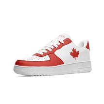 Canada Shoes for Men &amp; Women | Custom Leather Canadian Maple Leaf Sneakers - £76.74 GBP