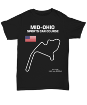 Track Outline Series Mid Ohio Sports Car Course - Unisex Tee - £18.02 GBP+