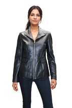 Cole Haan Women’s Inverted Collar Leather Jacket - $199.00