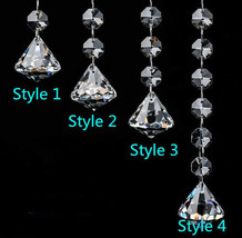 10Pcs Diamond Ball (30mm) Hanging Crystal Prisms Chandelier Pendants Hanging DIY - £13.28 GBP