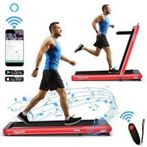 4.75HP 2 In 1 Folding Treadmill with Remote APP Control-Red - Color: Red... - £669.75 GBP
