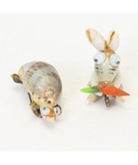 Handmade Seashell Animals Figurines Turtle Rabbit  Miniature - $12.37 CAD