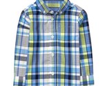 NWT Gymboree Dressed Up Boy Plaid Blue Long Sleeve Button Down Shirt 2T - £7.18 GBP