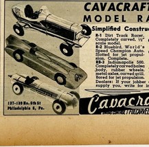 1949 Cavacraft Fulcarved Model Race Cars Advertisement Philadelphia - $28.02 CAD