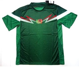 Mexico Soccer Futbol Jersey Green w/ White &amp; Red Trim Flag Logo Shirt Mens Large - £16.02 GBP