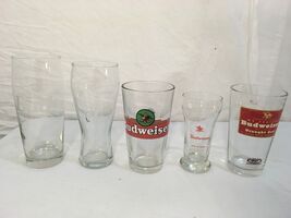 Vintage Anheuser Busch Budweiser Draught Highball Bar Beer Cups Set Glasses - $9.86