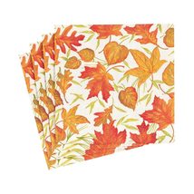 Caspari Woodland Leaves Paper Luncheon Napkins in Ivory - 20 Per Package - $9.50+