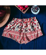 XHILARATION Womens Shorts Multicolored Size Large Red Blue Floral White ... - $17.33