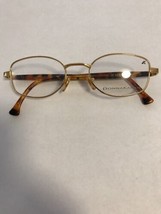 Vintage New Donna Karan Gold &amp; Tortoise Eyeglasses Frame Lenses 49-19-140 - £31.29 GBP