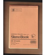 Vintage Spring Gregg Ruled Green Tint Steno Book (80-Sheets) New - £5.50 GBP