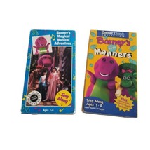 Barney VHS Lot Best Manners &amp; Magical Musical Adventure Purple Dinosaur ... - £18.85 GBP