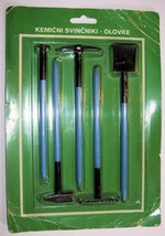 Set of vintage ballpoint pens tools hammer pick rake shovel nail NEW NIB... - £43.11 GBP