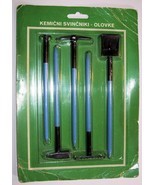 Set of vintage ballpoint pens tools hammer pick rake shovel nail NEW NIB... - $74.08 CAD