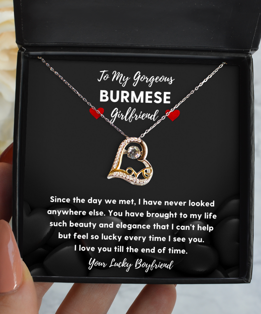Burmese Girlfriend Necklace Gifts - Love Pendant Jewelry Valentines Day