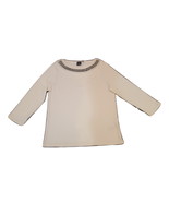 NWT Rafaella Women&#39;s Pink Embellished Scoop Neck Long Sleeve Top - $417.91 MXN