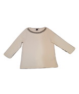 NWT Rafaella Women&#39;s Pink Embellished Scoop Neck Long Sleeve Top - £17.22 GBP