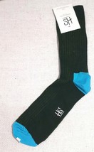 HS HAPPY SOCKS Men&#39;s Combed Cotton Blend Socks Green / Blue sz 41-46 - £54.78 GBP