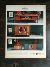 Vintage 1963 General Electric TV Television &amp; Radio Full Page Original A... - £5.56 GBP