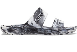 Classic Crocs Marbled Sandal Item #207701 Color: White / Black Size: M7W9 - £33.54 GBP