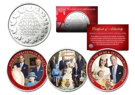 British Royal Family Set Of 3 Royal Canadian Mint Medallion Coins Prince William - £11.92 GBP