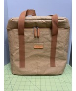 Whole Foods Insulated Reusable Zippered Paper Shopping Lunch Bag Tote Brown - £19.64 GBP