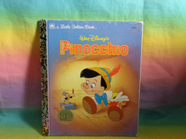 Vintage 1990 Disney’s Pinocchio A Little Golden Book Hardcover - £2.62 GBP