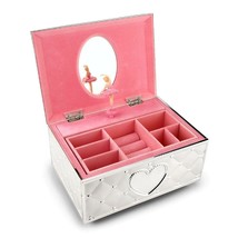 Musical Fur Elise Girls Ballerina Keepsake Metal Pink Lined Jewelry Box - $3,189.71 MXN