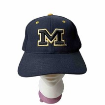 Michigan Wolverines Hat Cap Fitted Size 7 1/4 Blue Football Mens NCAA - £14.21 GBP