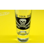 Name Your Poison Shot Glass Seattle Skull Crossbones Man Cave Bar - £14.00 GBP