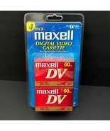 Maxell MINI DV 60 Minute Cassette Tape 4 Pack - New Sealed DVM60SE - €12,67 EUR