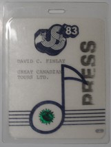 US Festival 1983 California Original Backstage Press Pass Wozniak San Be... - £159.87 GBP