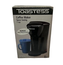 TOASTESS Coffee Maker One Cup Space Saving Brew Coffee Tea Hot Choc Bonus Mug - $15.95