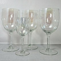 Set of 4 (3) Iridescent Wine Glasses 10oz + (1) Mini Sherry Glass 4oz - £17.48 GBP